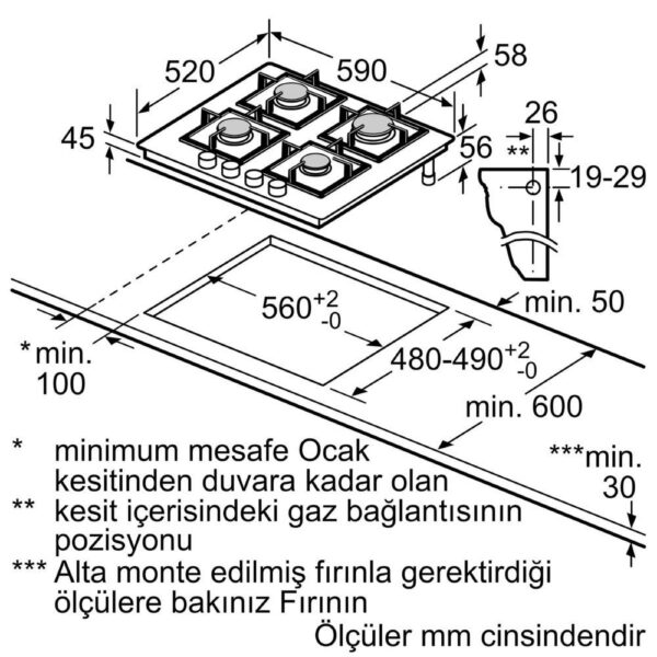 Siemens - iQ500 Gazlı Ocak - Görsel 6