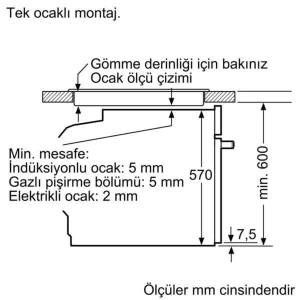 Siemens - Buharlı Siyah Ankastre Fırın - Görsel 5