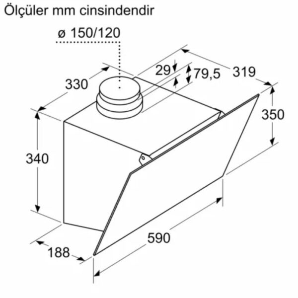 Siemens - iQ100 Duvar Tipi Davlumbaz Siyah Cam - Görsel 7