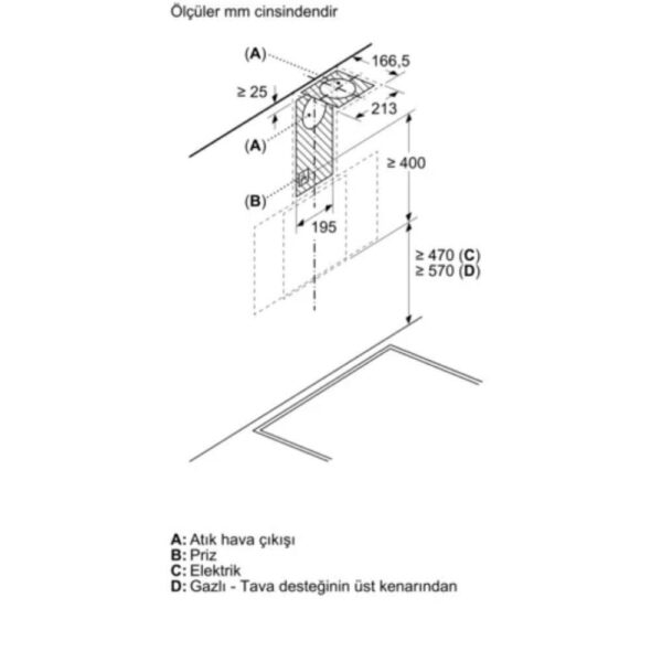 Siemens - iQ100 Duvar Tipi Davlumbaz 60 cm Siyah Cam - Görsel 5