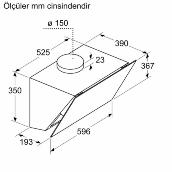 Siemens - iQ300 Duvar Tipi Davlumbaz 60 cm Siyah Cam - Görsel 7
