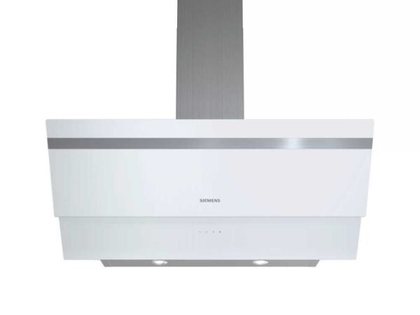 Siemens - 90 cm Eğimli Beyaz Cam Davlumbaz