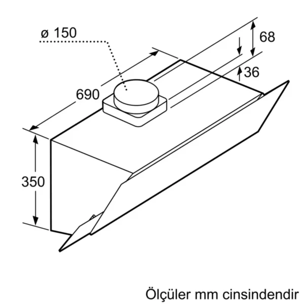 Siemens - 90 Cm Beyaz Cam Davlumbaz - Görsel 7