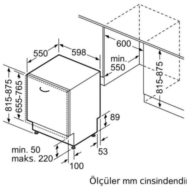 Siemens - iQ500 Tam Ankastre Bulaşık Makinesi 60 cm - Görsel 5