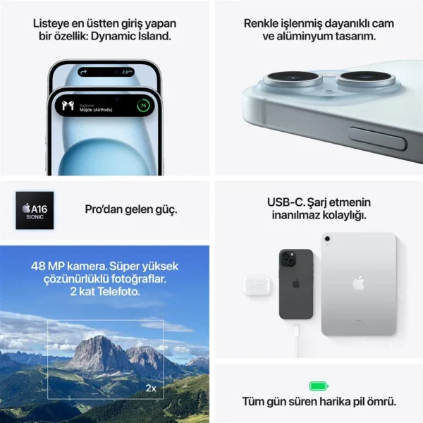 iPhone 15 512 Gb Akıllı Telefon Siyah - Görsel 5