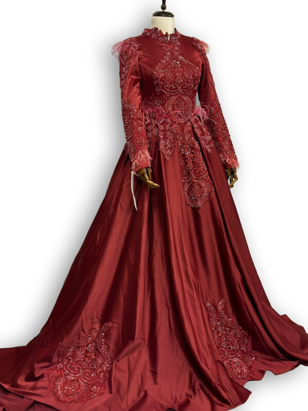 Bayan Abiye - Bordo - Görsel 2
