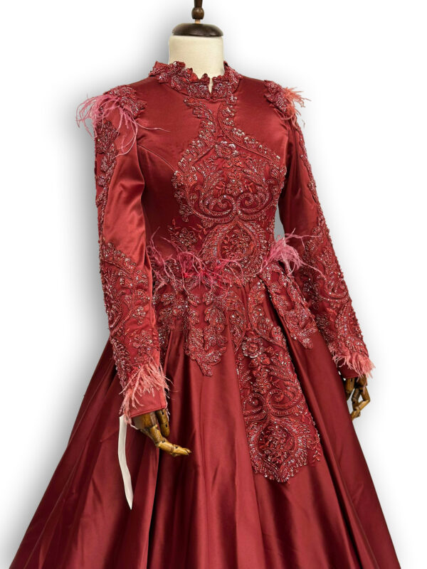 Bayan Abiye - Bordo - Görsel 3